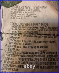 Vintage Stock M-1951 US Army Field Trousers Shell Pants Korean War M/L