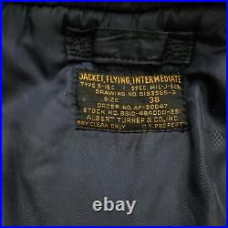 Vintage U. S AIR FORCE KOREAN WAR B15C Flight Jacket Albert Turner & Co Size 38