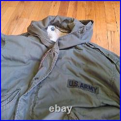 Vintage U. S. Army M-1951 Fishtail Parka Shell Jacket With Wool Liner Korean War