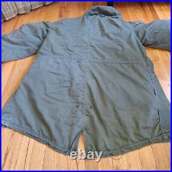 Vintage U. S. Army M-1951 Fishtail Parka Shell Jacket With Wool Liner Korean War