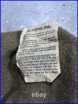 Vintage U. S. Military Wool Sleeping Bag With Cover WWII/Korean War Era Vintage U. S. Military Wool Sleeping Bag With Cover WWII/Korean War Era