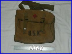 Vintage U. S. N. Medic Field Bag Korean/Vietnam War Era