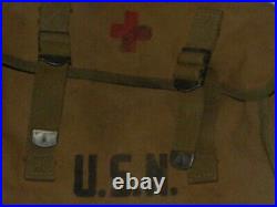 Vintage U. S. N. Medic Field Bag Korean/Vietnam War Era