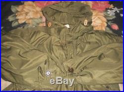 Vintage US Army 1951 Jacket Korean War Parka Military Unform Hood