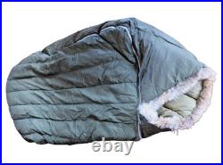 Vintage US Army Extreme Cold Down Casualty Evacuation Sleeping Bag Fur Hood