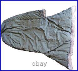 Vintage US Army Extreme Cold Down Casualty Evacuation Sleeping Bag Fur Hood