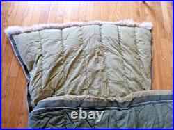 Vintage US Army Extreme Cold Down Casualty Evacuation Sleeping Bag Fur Hood