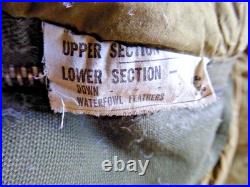 Vintage US Army Extreme Cold Down Casualty Evacuation Sleeping Bag Fur Hood