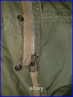 Vintage US Army Field Jacket Coat July 1953 Medium Short Patches Korean War Era