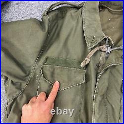 Vintage US Army Jacket Mens L Large 1950s Mil-J-11448A Field Shell Vietnam Korea