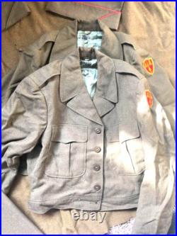 Vintage US Army Korea Era Dress IKE Jacket Set 38R Pants 29x31 Caps Collection