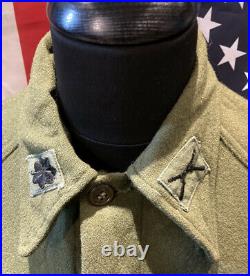 Vintage US Army Korean War Era Green OG-108 Airbourne Shirt Size Medium