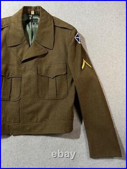 Vintage US Army Korean War Military Wool 50's Brown Field Jacket Size 40 WWII