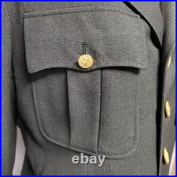 Vintage US Army Korean War Patches Dress Jacket 1956 Serge Wool Forest Green