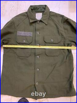 Vintage US Army Korean War Shirt With Hand Embroidered