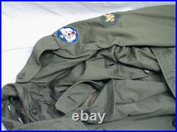 Vintage US Army Korean War era Field Trench Coat Jacket 1953 withLiner Overcoat