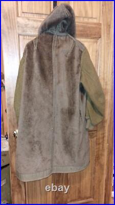 Vintage US Army M-1947 OD Green parka Size Small WithMedium Liner item #13