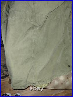 Vintage US Army M-1947 OD Green parka Size Small WithMedium Liner item #13