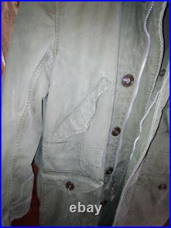 Vintage US Army M-1947 OD Green parka Size Small WithMedium Liner item #13