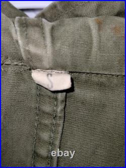 Vintage US Army M-1947 OD Green parka Size Small WithMedium Liner item #13