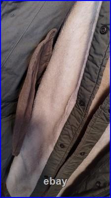 Vintage US Army M-1947 OD Green parka USMC Size Medium WithWool Liner item #11