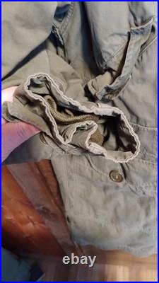 Vintage US Army M-1947 OD Green parka USMC Size Small WithAlpaca Liner item #10