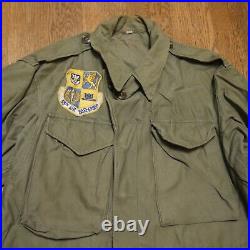 Vintage US Army M-1950 Field Jacket Snap Button Rare Korean War Coat 38th Air