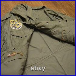 Vintage US Army M-1950 Field Jacket Snap Button Rare Korean War Coat 38th Air