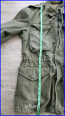 Vintage US Army M-1951 Field Coat Jacket Sz M Korean War Era 1952 Olive