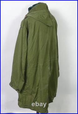 Vintage US Army M-1951 Fishtail Parka Shell Medium Green Military Size Med #385
