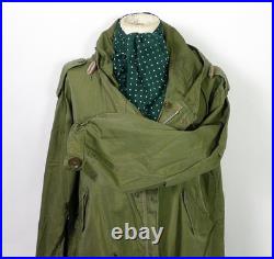 Vintage US Army M-1951 Fishtail Parka Shell Medium Green Military Size Med #385