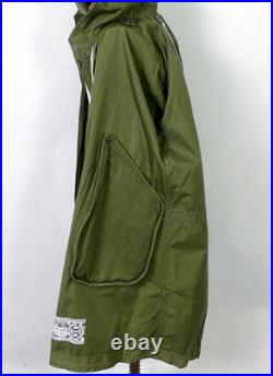 Vintage US Army M-1951 Fishtail Parka Shell Medium Green Military Size Med #385