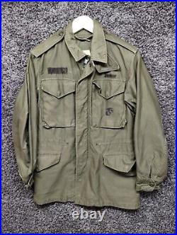 Vintage US Army M1951 Field Jacket Coat Green XS Military Fire Resistant