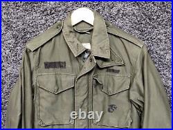 Vintage US Army M1951 Field Jacket Coat Green XS Military Fire Resistant