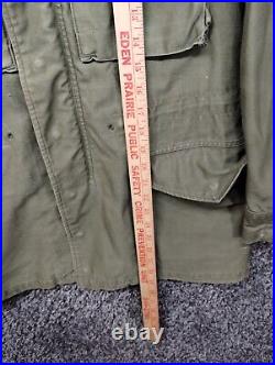 Vintage US Army M1951 Field Jacket Coat Green XS Military Fire Resistant