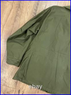 Vintage US Army M1951 Military Field Jacket Uniform Coat Size Large Added Collar