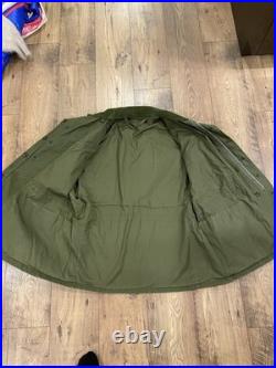 Vintage US Army M1951 Military Field Jacket Uniform Coat Size Large Added Collar