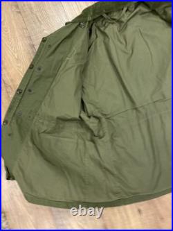 Vintage US Army M1951 Military Field Jacket Uniform Coat Size Large Added Collar
