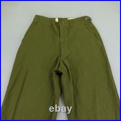Vintage US Army Pants Small Green Trousers Field Wool M195 Post Korean War 50s