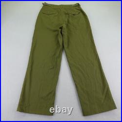Vintage US Army Pants Small Green Trousers Field Wool M195 Post Korean War 50s