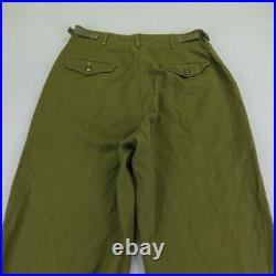 Vintage US Army Pants Small Green Trousers Field Wool M195 Post Korean War 50s