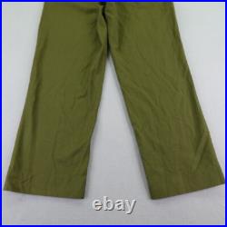 Vintage US Army Pants Small Green Trousers Field Wool M195 Post Korean War 50s
