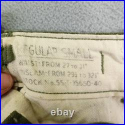 Vintage US Army Pants Small Green Trousers Field Wool M195 Post Korean War 50s