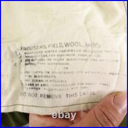 Vintage US Army Pants Small Green Trousers Field Wool M195 Post Korean War 50s