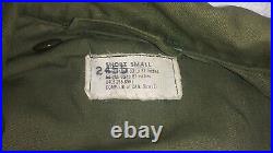 Vintage US Army field Jacket, Korean War, small, Olive Green, cotton, M-1951