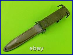 Vintage US Korean War Bayonet Fighting Knife with Scabbard