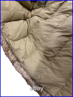 Vintage US Military Korean War Down Casualty Evacuation Sleeping Bag Fur Hood