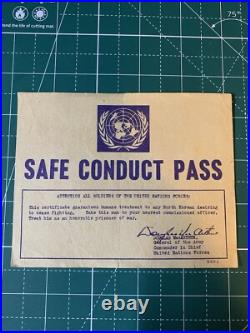 Vintage US Military Korean War Pocket Guide & Safe Conduct Passes