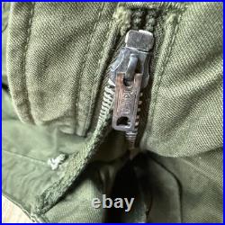 Vintage US Military OG-107 Sateen M51 Field Jacket Olive Green No Liner Large