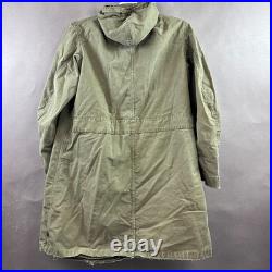 Vintage US Military Overcoat Parka Small Green Talon 1951 Korean War Air Force